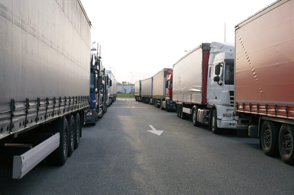 Crowded Truck Stop